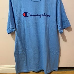 Baby blue Champion shirt